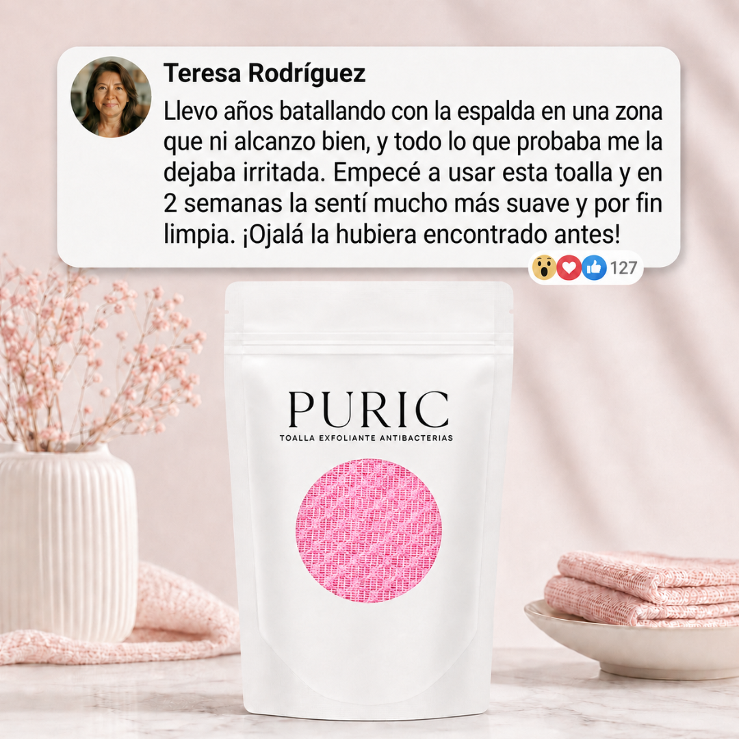 Toalla Exfoliante AntiBacterias Puric